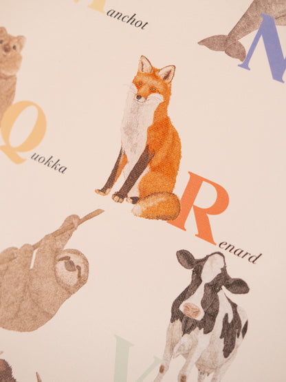 Toile canvas ancienne affiche école