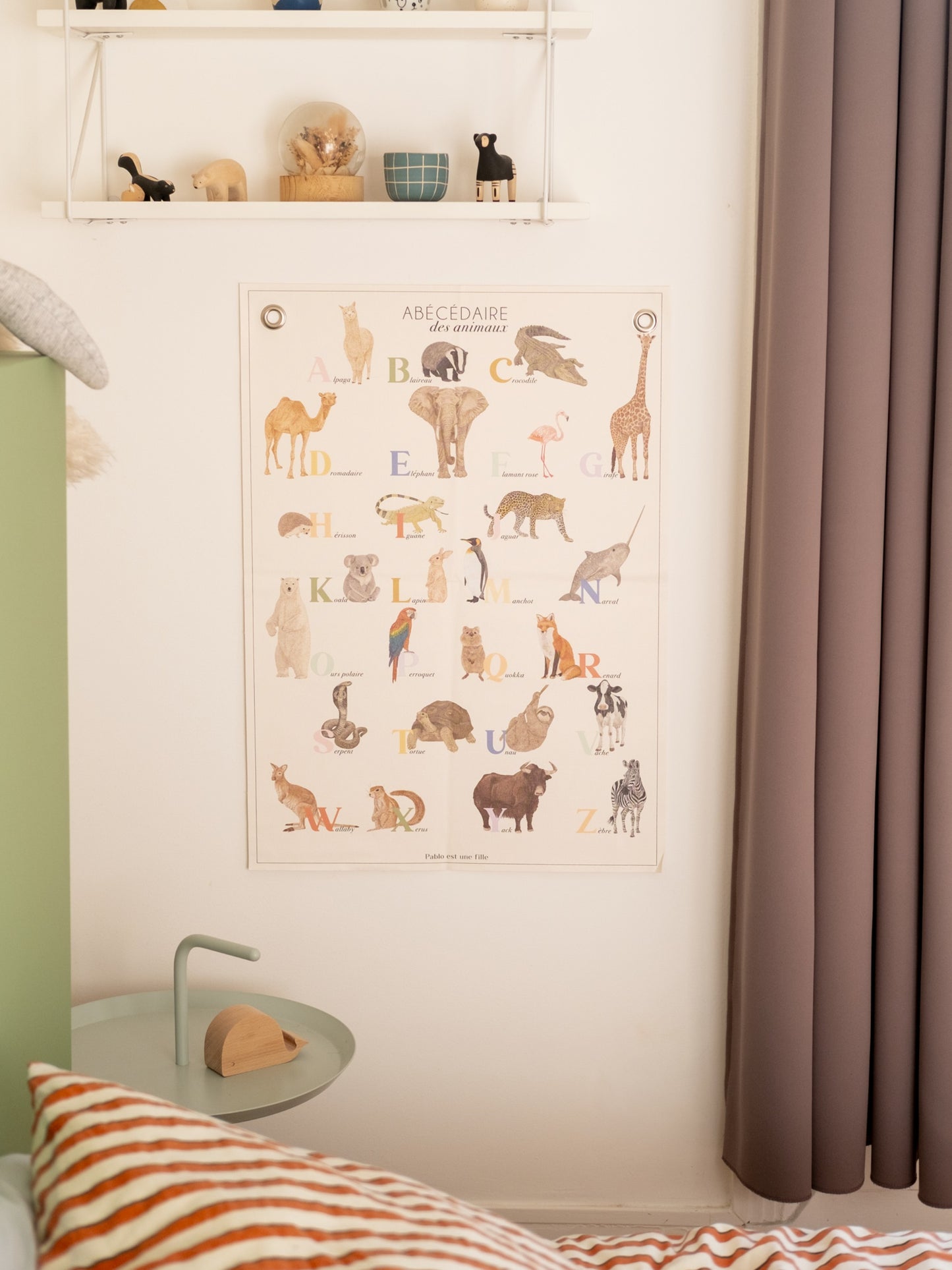 Joli abécédaire dans chambre d'enfant
