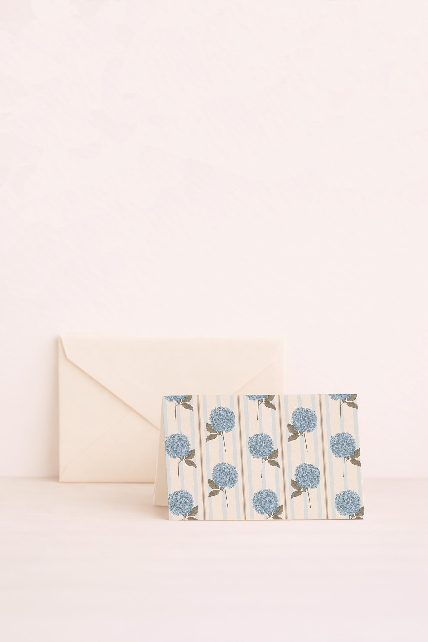 Mini carte florale bleu d'été hortensias