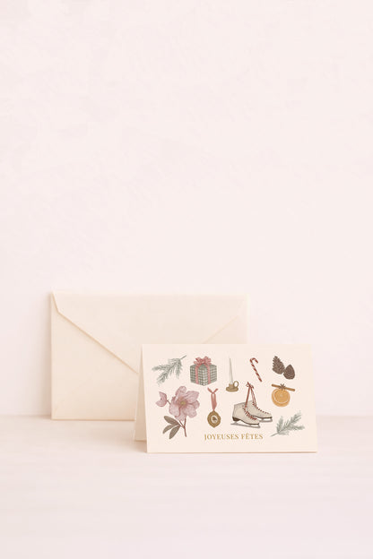 Mini carte symboles noel 