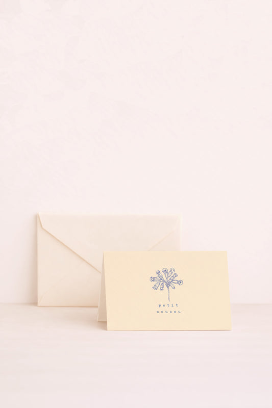 Petite carte postale florale petit coucou