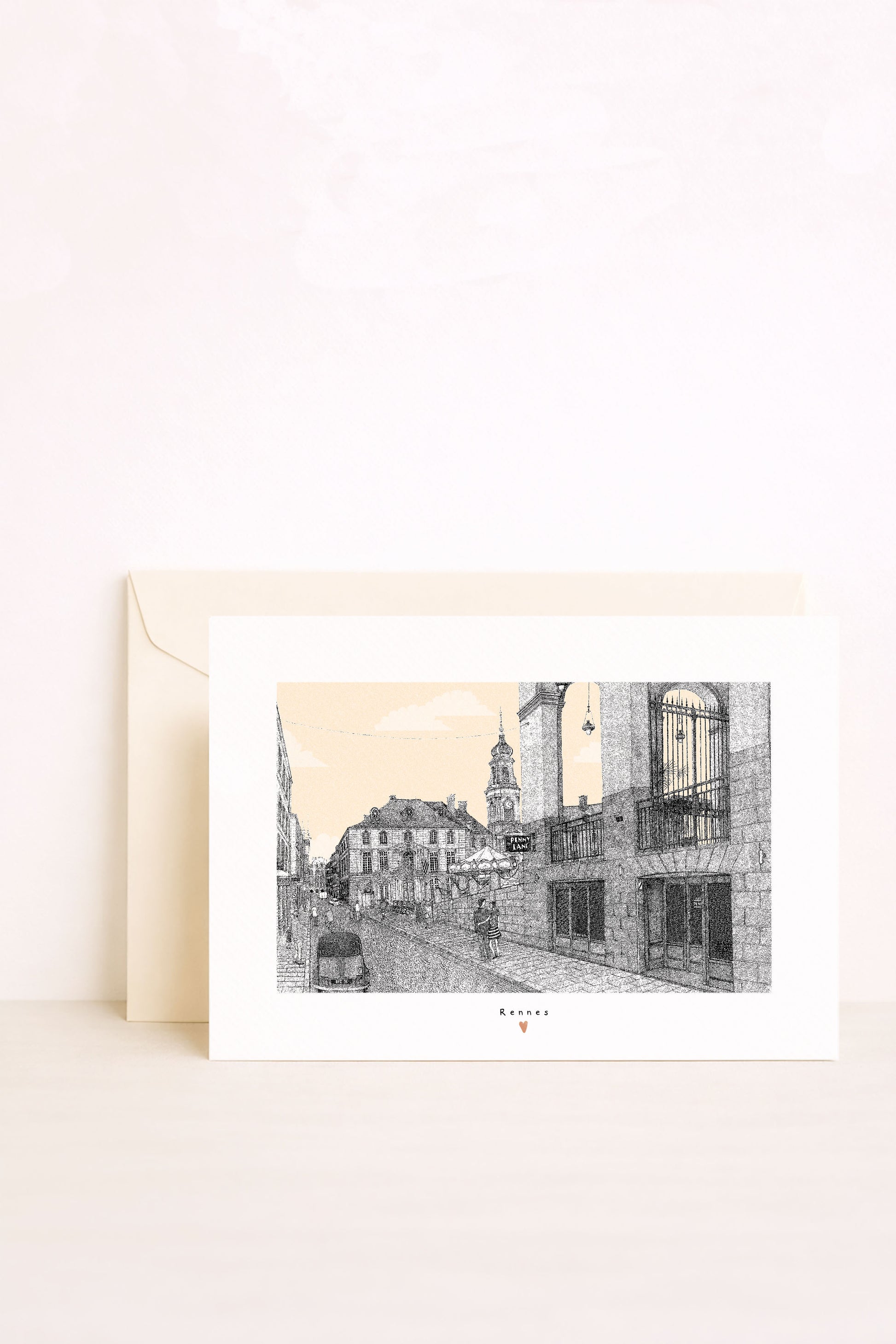 Carte postale de la place de la Mairie de Rennes