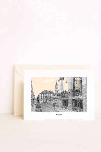 Carte postale de la place de la Mairie de Rennes
