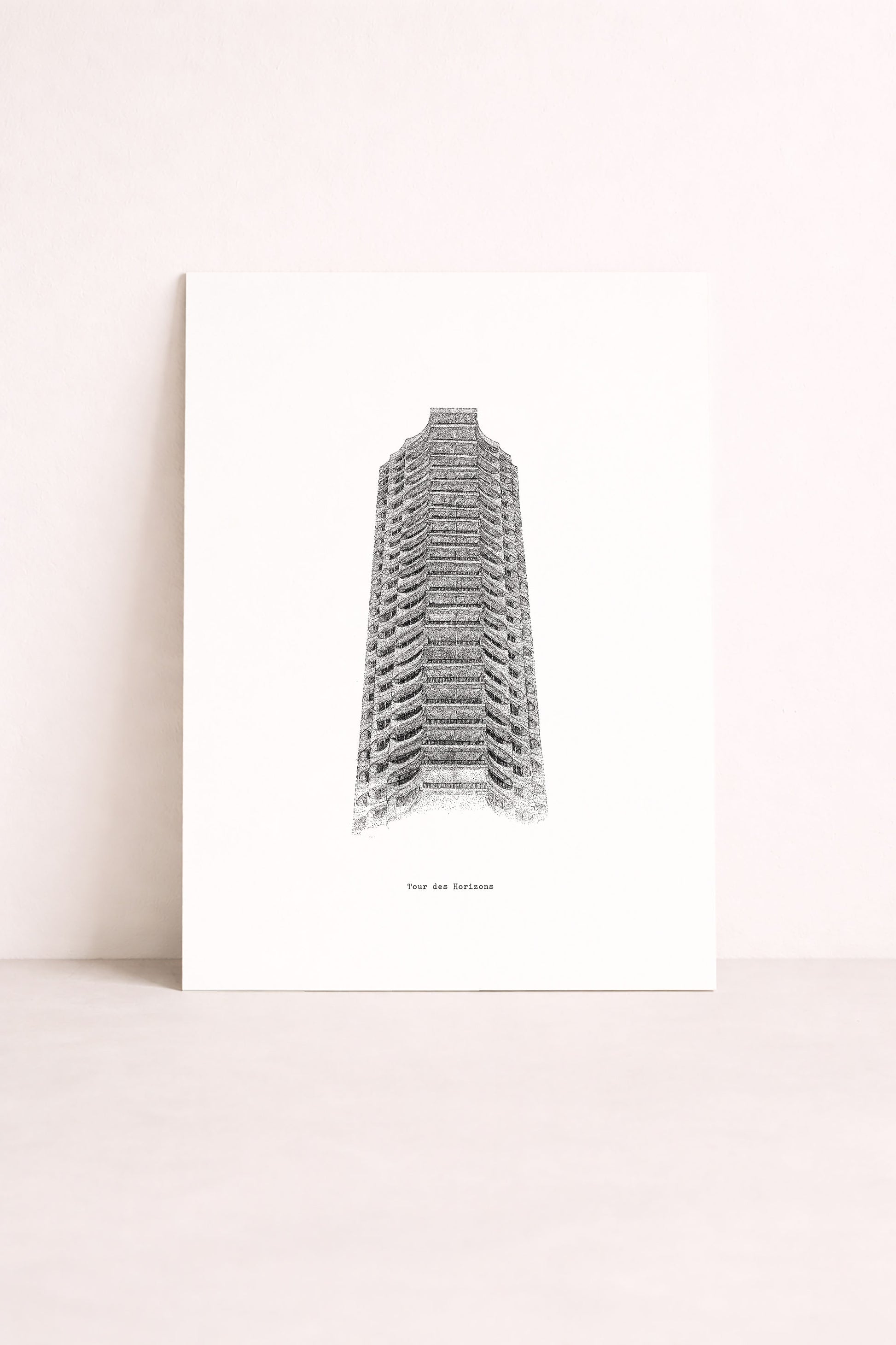 Sérigraphie de la tour des horizons à Rennes