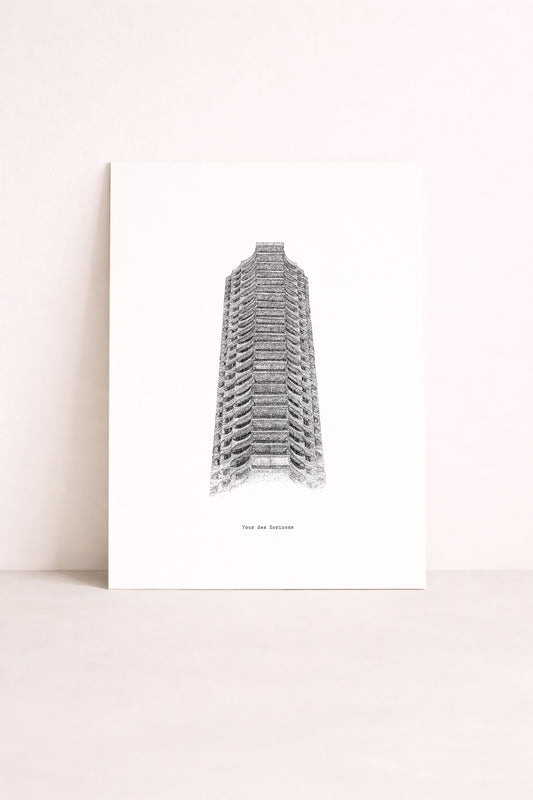 Sérigraphie de la tour des horizons à Rennes